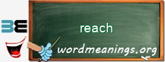 WordMeaning blackboard for reach